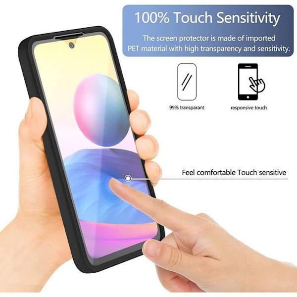 Skyddande skal för Redmi Note 10S (6.43") 360 graders helskydd hårt reptålig tjockt