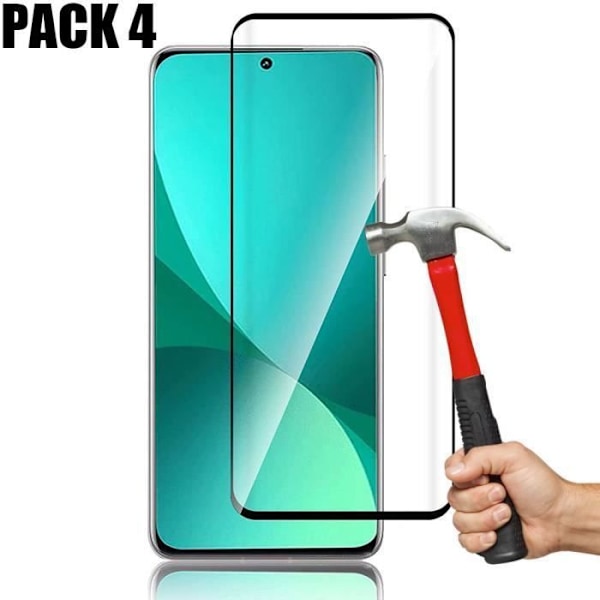 Härdat glas - E.F.CONNECTION - för Xiaomi 12-12X - Motstånd 9H - Repellerande - Paket om 4 Transparent