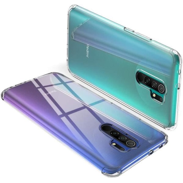 Xiaomi Redmi 9 etui, ultratyndt premium TPU silikone, gennemsigtigt fleksibelt anti-fingeraftryk blødt cover, kompatibelt med