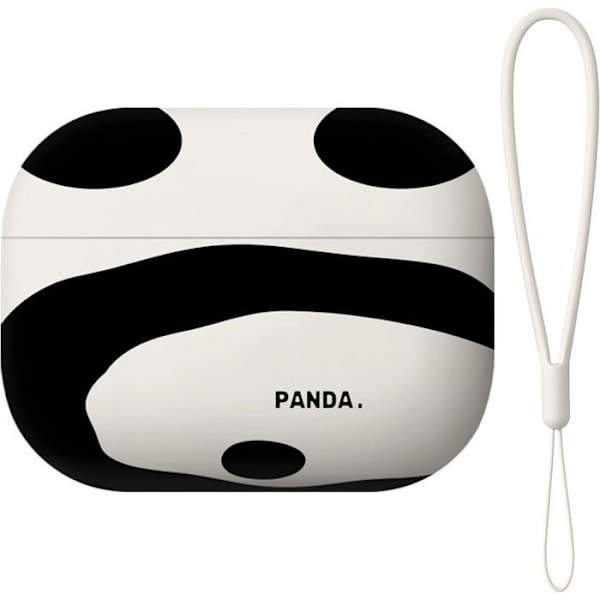 Coque til AirPods Pro 1. generation (2019) Stødabsorberende Anti-ridser Silikone Panda-motiv med Lænke vit svart