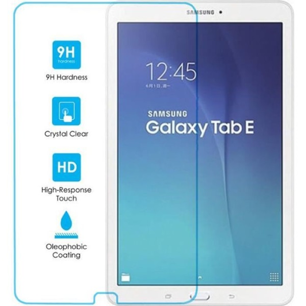 Härdat glas LCD-skydd för Samsung Galaxy Tab E T560 (9,6") - transp°