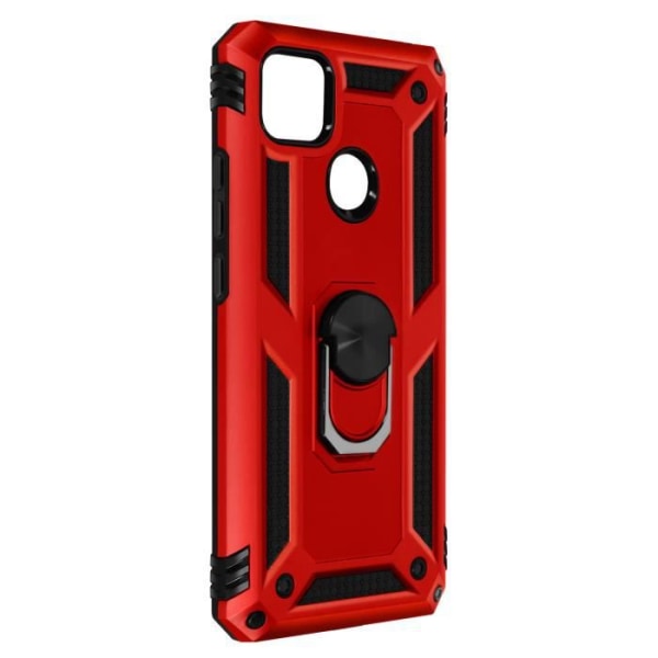 Xiaomi Redmi 10A och 9C Hybrid Case Holding Ring Video Support Röd