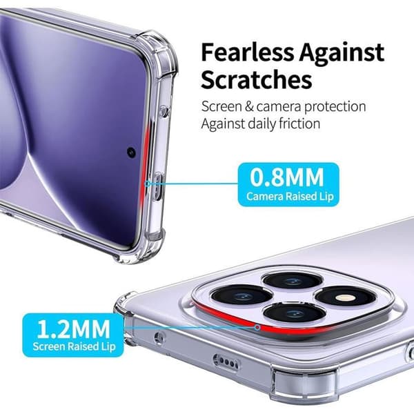 Skyddsskal för Xiaomi Redmi Note 15 Pro Plus 5G - Slim Transparent Stötskydd i Silikon Transparent