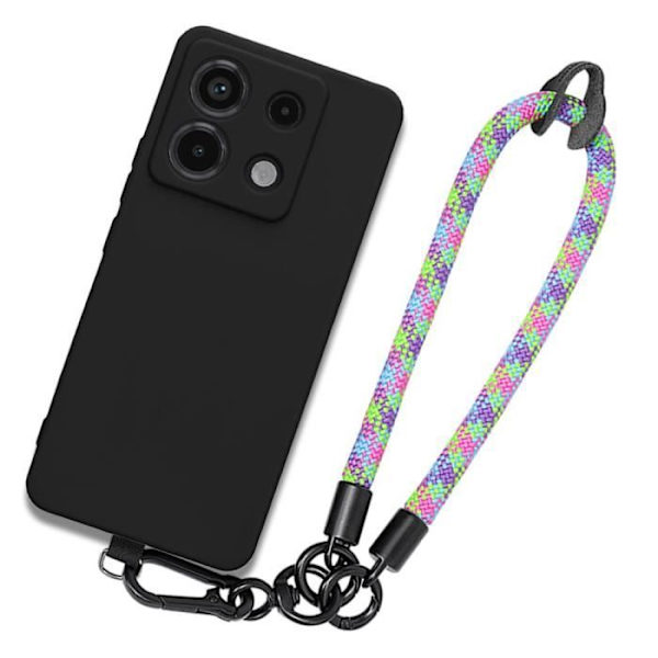Telefonfodral - Xiaomi - Redmi Note 13 Pro 5G - Stötskyddande i Silikon - Avtagbar Rem - Flerfärgad Multifärgad (grön, rosa, lila, blå)