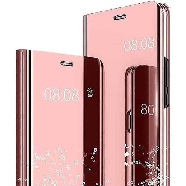 Fodral för Xiaomi Mi 11 5G, Stötsäkert Smart Transparent Fodral Cover Shell, Stående Plating Technology Clear View Mirror Phon