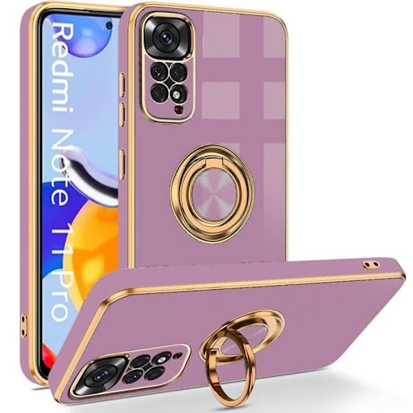Coque - Xiaomi - Redmi Note 11 Pro/12 Pro - Lila - Stötsäker - Flytande Silikon Lila