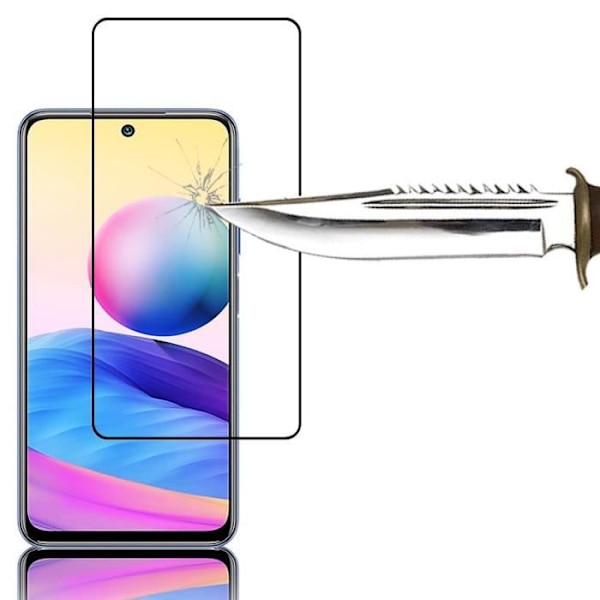 VCOMP® til Xiaomi Redmi Note 10 5G 6,5": Parti - Pakke med 3 farvede fuldskærms skærmbeskyttere af hærdet glas - SORT SVART
