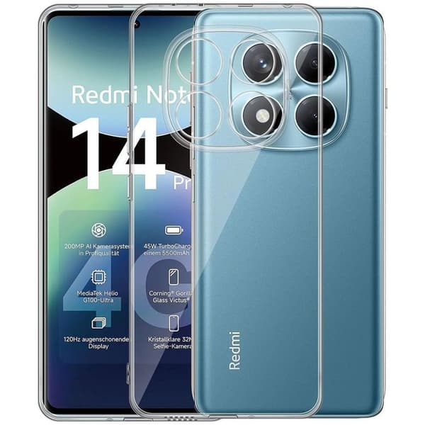 Skyddshölje - E.F.CONNECTION - För Xiaomi Redmi Note 14 Pro 4G - Silikon - Stötsäker - Repfria Transparent
