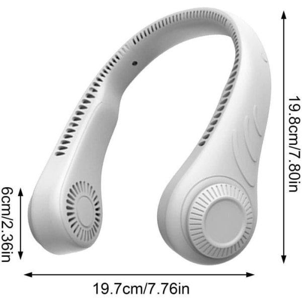Bärbar hängande halsfläkt Bärbar elektrisk halsfläkt Uppladdningsbar fläkt för Office De313