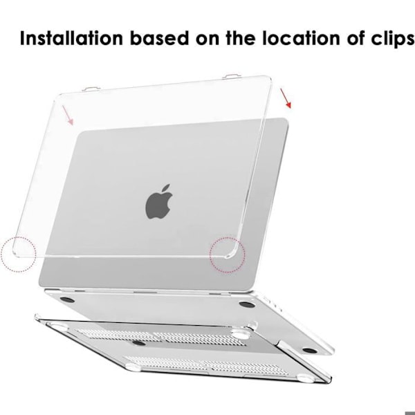 Skydd för MacBook Pro 14 Tum M4 M3 M2 M1 Pro/Max 2024 2023 2021, Slim Antichock - Transparent Transparent