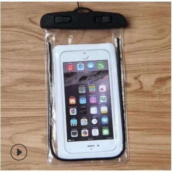 Touch vattentät fodral för IPHONE X Smartphone Water Beach IPX8 vattentätt fodral (SVART)