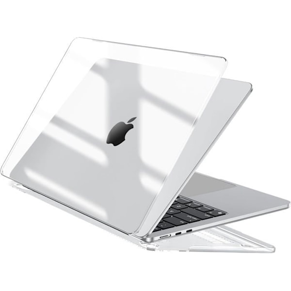 Coque kompatibel med MacBook Air 13.6 Tum M4 M3 M2, 2025 2024 2022 (A3240 A3113 A2681) med Touch ID, Skydd Hårt Skal Färg: Klar Kristall