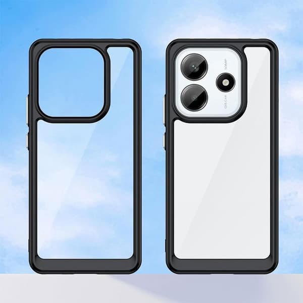 Skyddshölje - E.F.Connection - för Xiaomi Redmi Note 14 5G - Stöttålig - Silikon - Hård Bakside Transparent