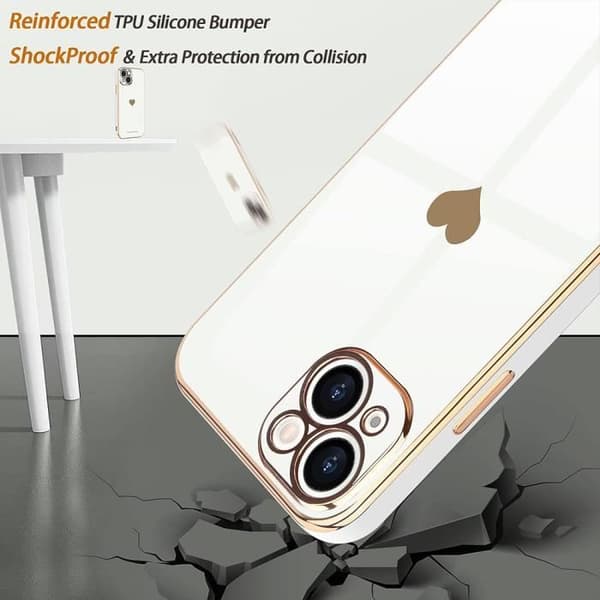 Coque - Lyx - för iPhone 15 - Repellent - Stötabsorberande - Ultra Tunn Vit