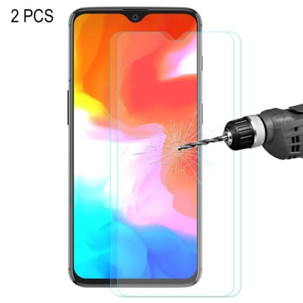 2 stk Hat-prins 0.26mm 9H 2.5D Curved Edge hærdet glasfilm til OnePlus 6T - 216253 Sort
