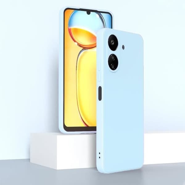 Coque - E.F.CONNECTION - För Xiaomi Redmi Note 11 Pro/12 Pro - Silikon Slim - Stötsäker - Repfria - Himla Blå Himmelsblå