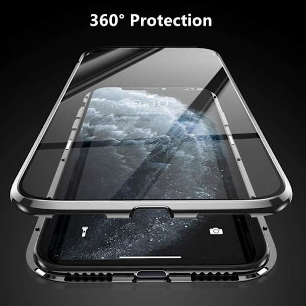 Fodral för Redmi 9C (6,53") Silver Chrome Hard Edge Solid, styvt 360 graders skydd