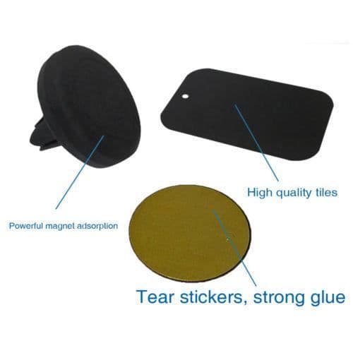 Support för bil - SAVFY® - Magnetisk - Ventilation - Smartphone iPhone/Samsung/GPS - Svart
