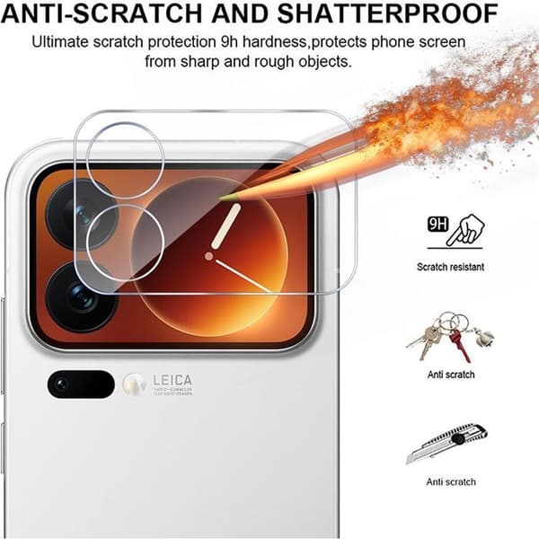 2x Härdat Glas Bakskärm för Xiaomi 17 Pro, Stötsäker Represistent Hård Transparent Transparent