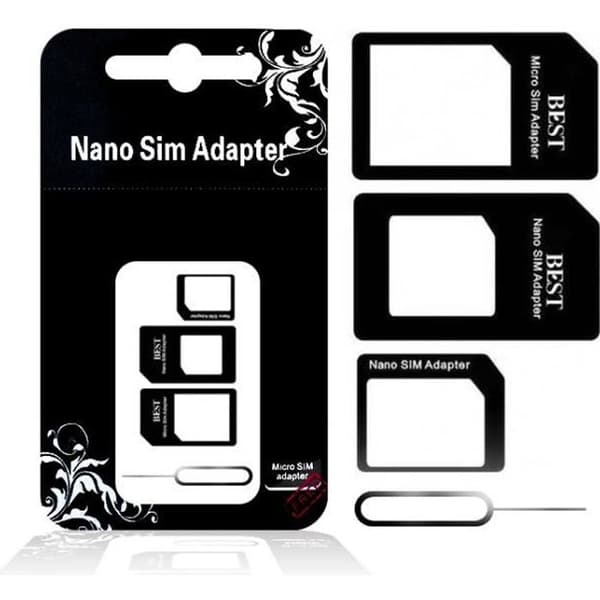 Universell SIM-kortadapter - Micro/Nano SIM - Multi-format adapterkit - Kompakt