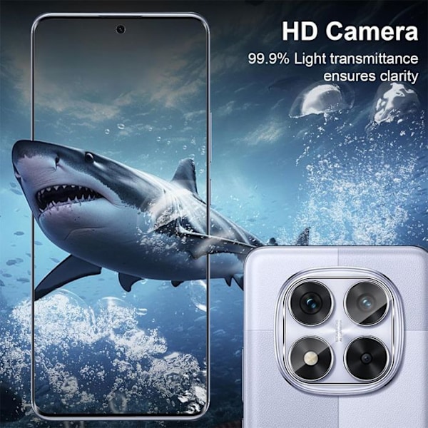 2 Stänkskydd för Bakre Kamera till Xiaomi Redmi Note 14 Pro 5G (inte för 4G) Transparent Skydd Transparent