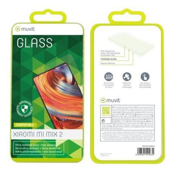 Hærdet glas - MUVIT - Xiaomi Mi Mix 2 - 0,33 mm - Ridsefast - Skærmbeskyttelse