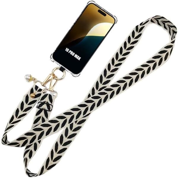 Axelremsfodral för iPhone 16 Pro Max, förstärkt anti-skrapa silikonskydd
