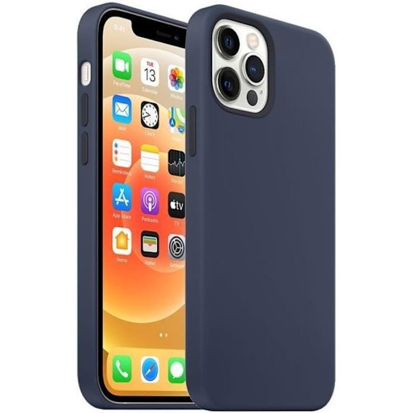 Beskyttelsescover - E.F.CONNECTION - iPhone 12 Pro Max - Stødabsorberende - Anti-glid - Mørkeblå marinblå