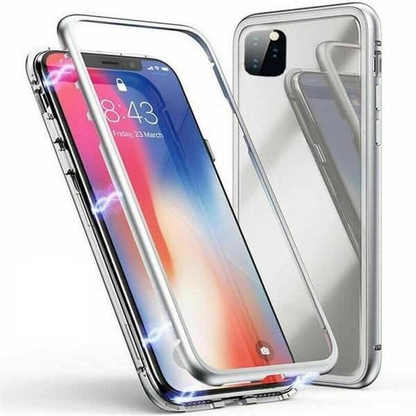 Fodral i härdat glas IPHONE 11 APPLE Magnetiskt transparent integrerat skydd (VIT)