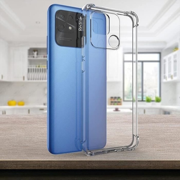 Beskyttelsesskal - Xiaomi - Redmi 10C - Transparent - Stødabsorberende - 2 Tempered Glass Transparent