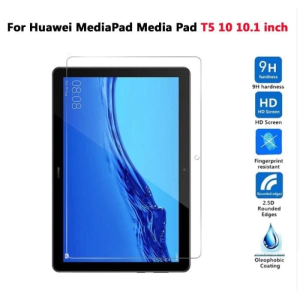 Skärmskydd, härdat glas för Huawei MediaPad T5 10 Glas Tablet Skärmskydd för Huawei - Typ T5 10,1 tum