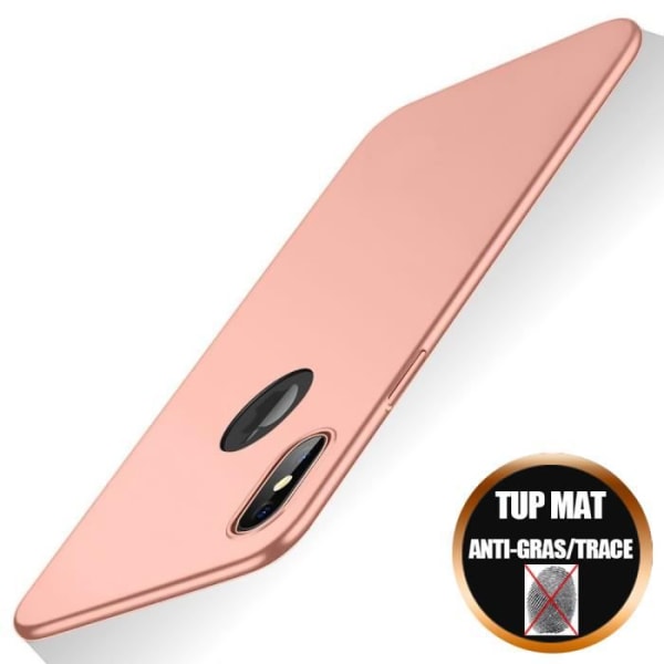 iPhone X-etui, ultratyndt, ultra-modstandsdygtigt anti-ridse anti-skrid beskyttelsescover - mat pink