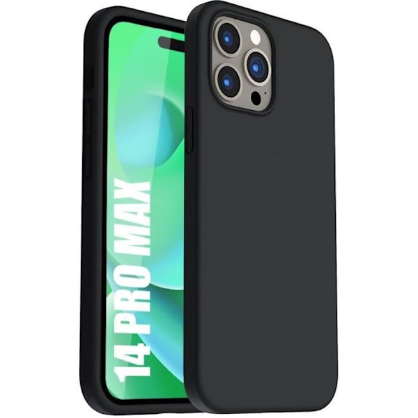 Silikone cover til iPhone 14 Pro Max Ultra Slim stødsikker sort Svart