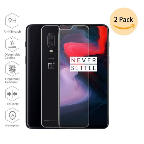 [2-pak] Angel Tempered Glass Screen Protector til OnePlus 6 (6,28")