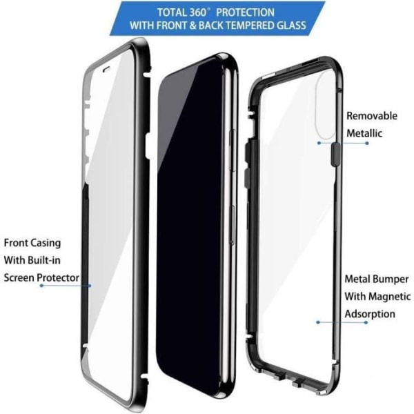 Fodral för Redmi 9C (6,53") Silver Chrome Hard Edge Solid, styvt 360 graders skydd