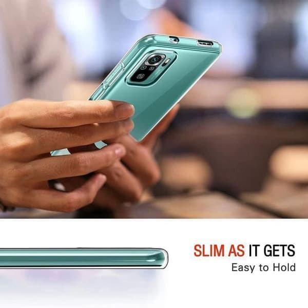 Skyddande skal - E.F.CONNECTION - Redmi Note 10S - Flexibelt - Transparent - Stötabsorberande Transparent