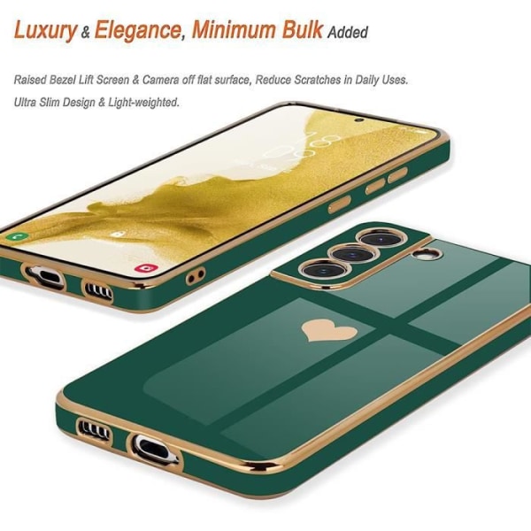Coque TPU - Xiaomi - Redmi Note 12 Pro 5G - Mørkegrøn - Hjerte-mønster - Stødabsorberende beskyttelse Nattgrönt