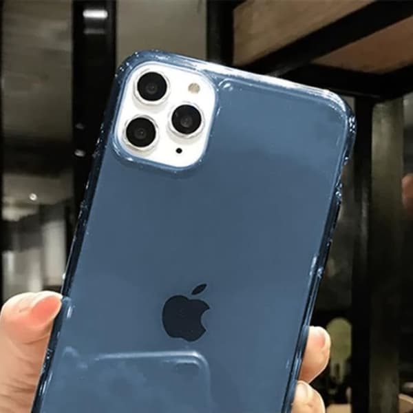 Skärmskydd - E.F.CONNECTION - för iPhone 13 Pro Max - Mjuk - Mörkblå - Elegant marinblå