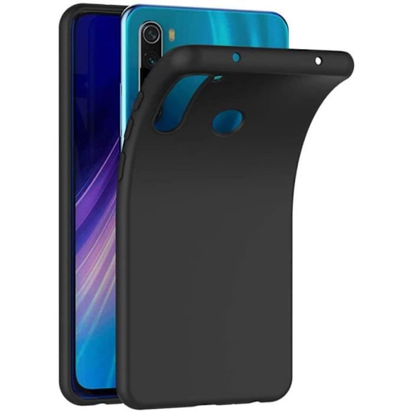 Etui kompatibelt Xiaomi Redmi Note 8, sort silikone etui til Xiaomi Redmi Note 8 Cover Redmi Note 8 sort silikone etui (6.3