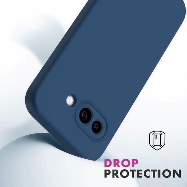 Skyddsfodral för Google Pixel 10a, Stötsäker Silikon med Blå Marin Snodd marinblå