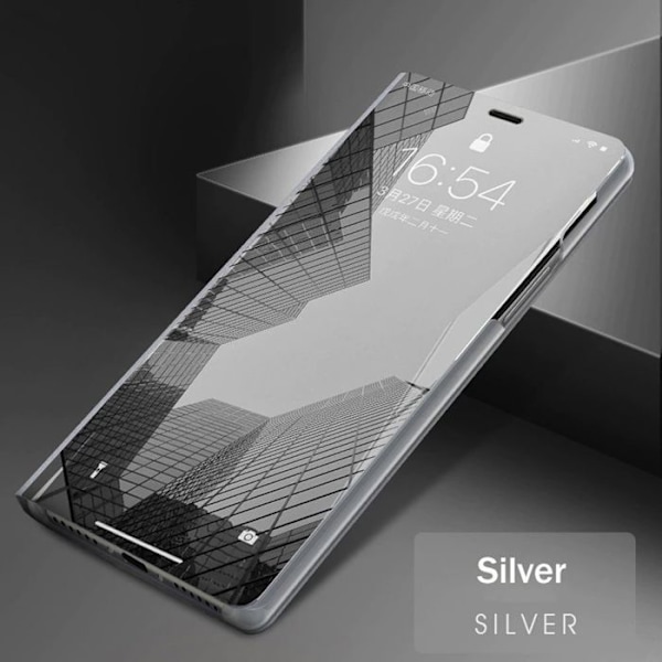 Coque + 2 Tempererade Glas för Xiaomi Redmi Note 14 5G (inte för 4G) Stöttekskydd Spegeleffekt - Silver Silver