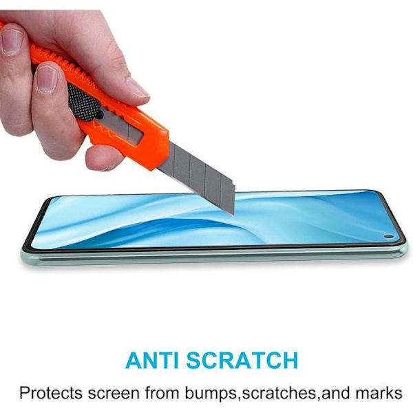 Härdat glas för Xiaomi Mi 11 Lite Enkel installation Anti-scratch Pack om 2 Transparent
