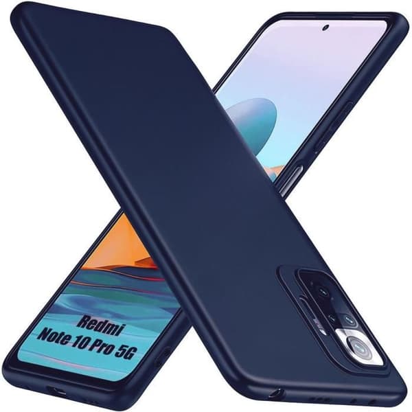 Siliconefodral - E.F.CONNECTION - för Redmi Note 10 Pro 5G - Stötskydd - Slim - Marinblå marinblå