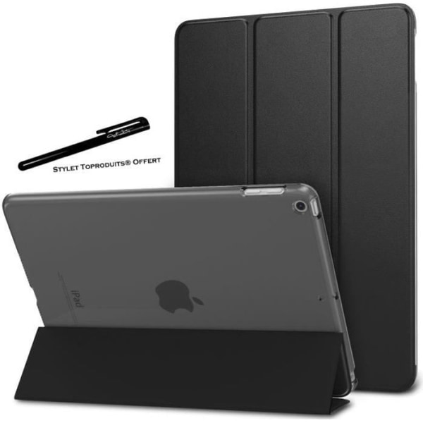 Svart Smart Resistant Fodral för Apple iPad 10.2 2020 Foliofodral med stylus Toproducts® Svart