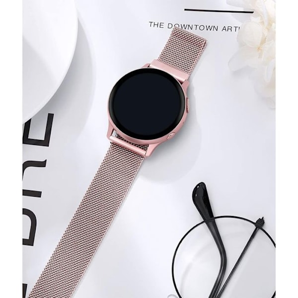 Armband för Samsung Galaxy Watch 7/6/5/4/3 40mm/42mm/43mm/44mm/46mm/46mm/47mm - Milanese Rostfritt Stål Rosa Rosa