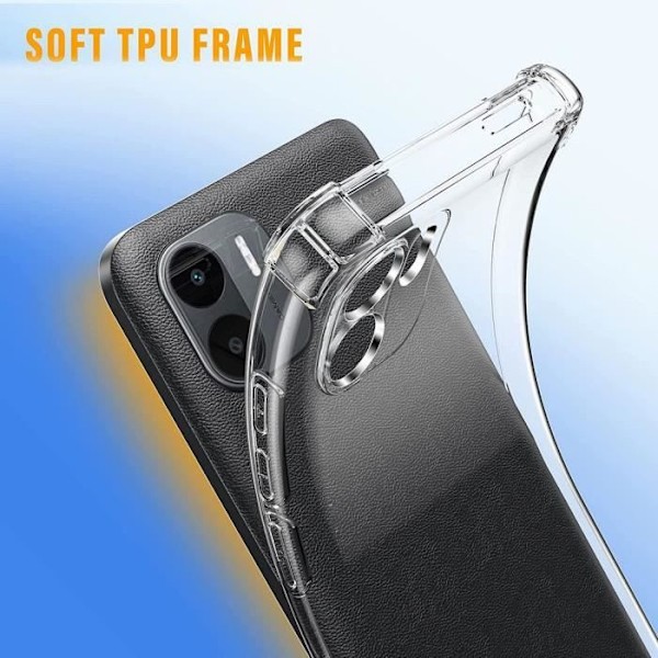 Transparent mjukt skyddsfodral för Xiaomi Redmi A1/A2 - E.F.CONNECTION - Stötsäkert skydd Transparent