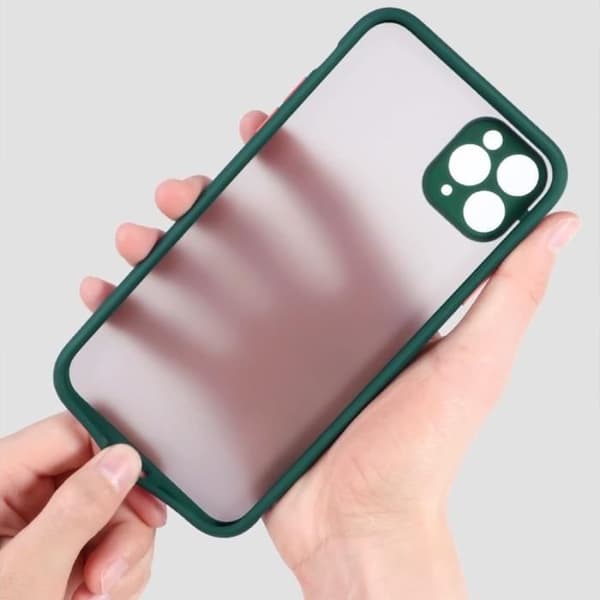 Skal för iPhone 13 Pro Max - Silikon - Mörkgrön - Stötsäker - Matt - 6,7 tum Midnattsgrönt