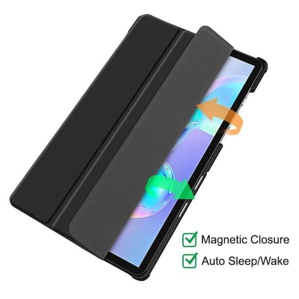 Coque Tablett - E.F.CONNECTION - för Samsung TAB S6 - Svart - Optimal skydd - Dubbel vinkelsupport Svart