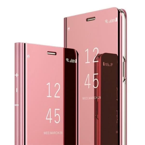 Coque - Xiaomi - Redmi Note 8T - Folio Spegel - Stötsäker - Ställfunktion Eller ros
