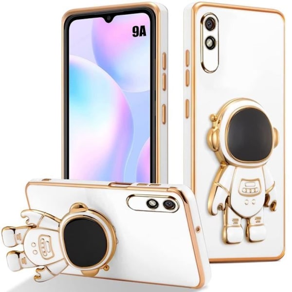 Coque - Xiaomi - Redmi 9A - Stötbeständig - Mjuk - Astronaut Ställ - Vit Vit